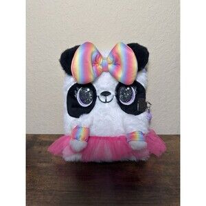 Claire's Plush Panda Diary Journal W/ Lock & Key New